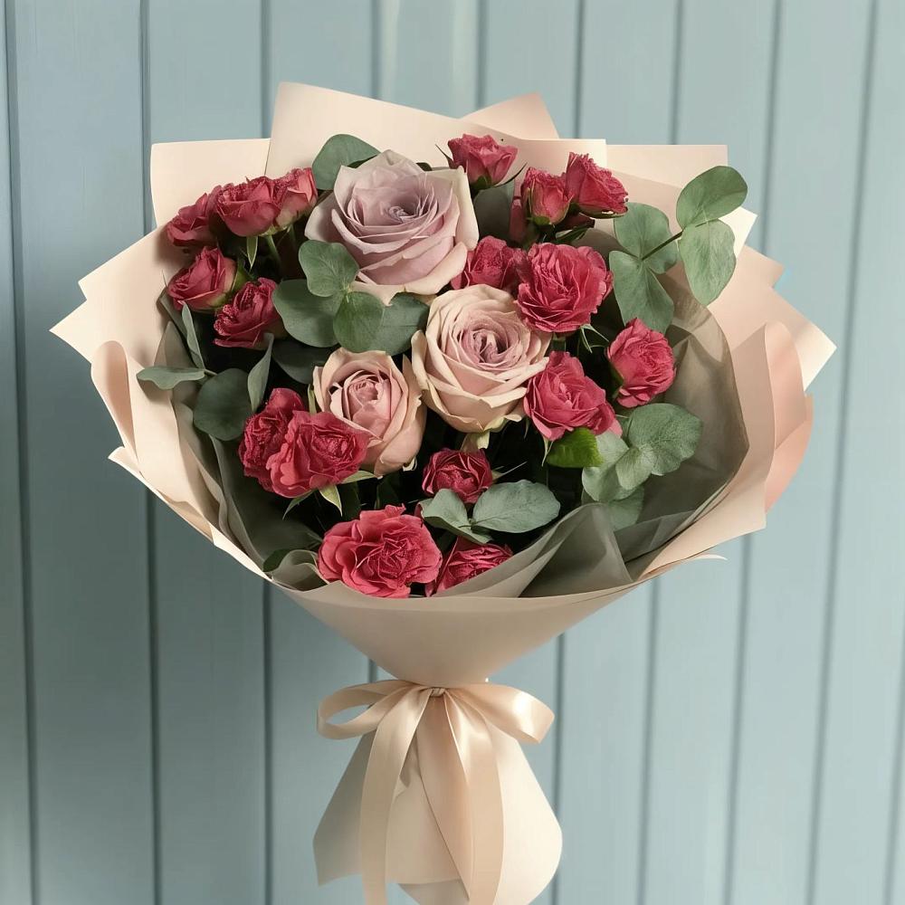 Букет цветов из: Гвоздики и Розы в Володарске