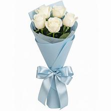 Букет 5 Белых роз Проуд в Володарске