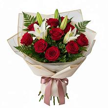 Букет цветов из:  Лилии и Розы в Володарске