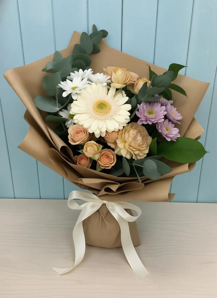 Букет цветов из: Герберы и Хризантемы в Володарске