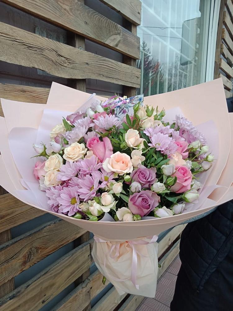 Букет цветов из: Розы и Хризантемы в Володарске