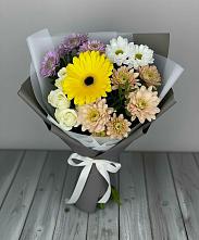 Букет цветов из:  Розы, Герберы и Хризантемы #REPLACE_PRED# Володарске