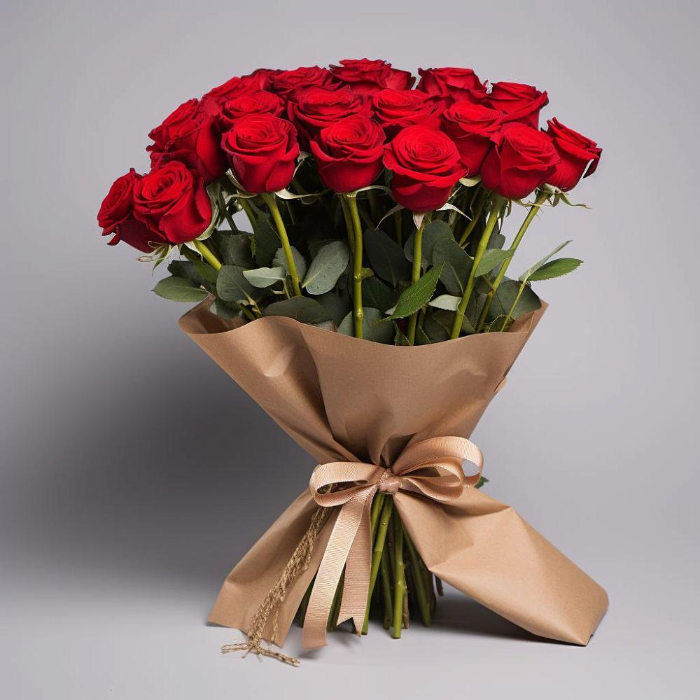 Букет 21 Красная роза Эдлесс Лав в Володарске