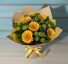 Букет цветов из:  Герберы и Хризантемы в Володарске