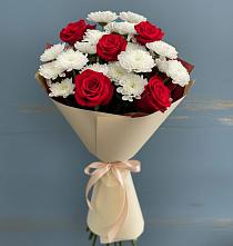 Букет цветов из:  Розы и Хризантемы в Володарске