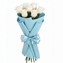 Букет 7 белых роз Проуд в Володарске