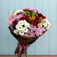 Букет цветов из:  Розы, Хризантемы и Альстромерии в Володарске