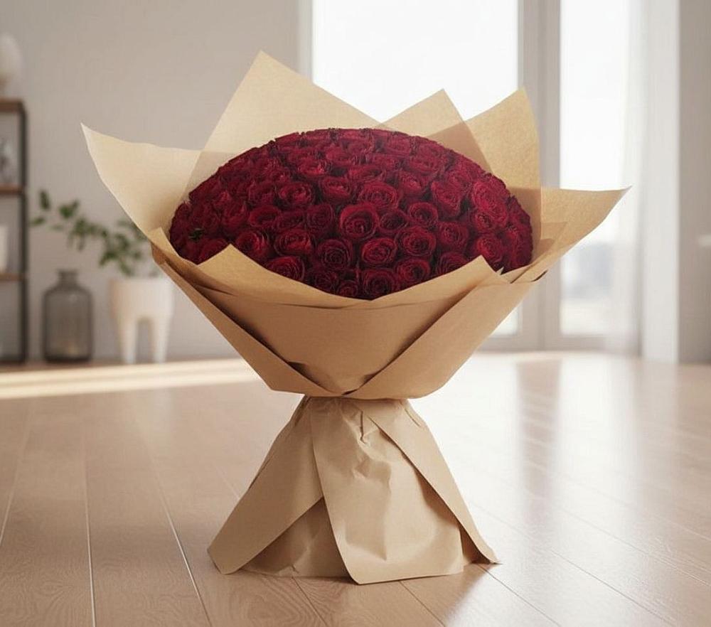 Букет 101 Красная роза в Володарске