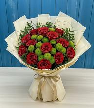 Букет цветов из:  Розы и Хризантемы в Володарске