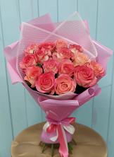 Букет 15 Розовых роз Равель в Володарске