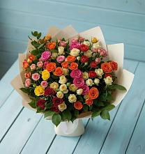 Букет Микс из разноцветных кустовых роз #REPLACE_PRED# Володарске